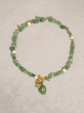 Cercey 18K Gold Non-Tarnish Stone Charm Necklace