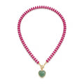 Dopamine Colorful Heart Beaded Necklace Fashion Jewelry