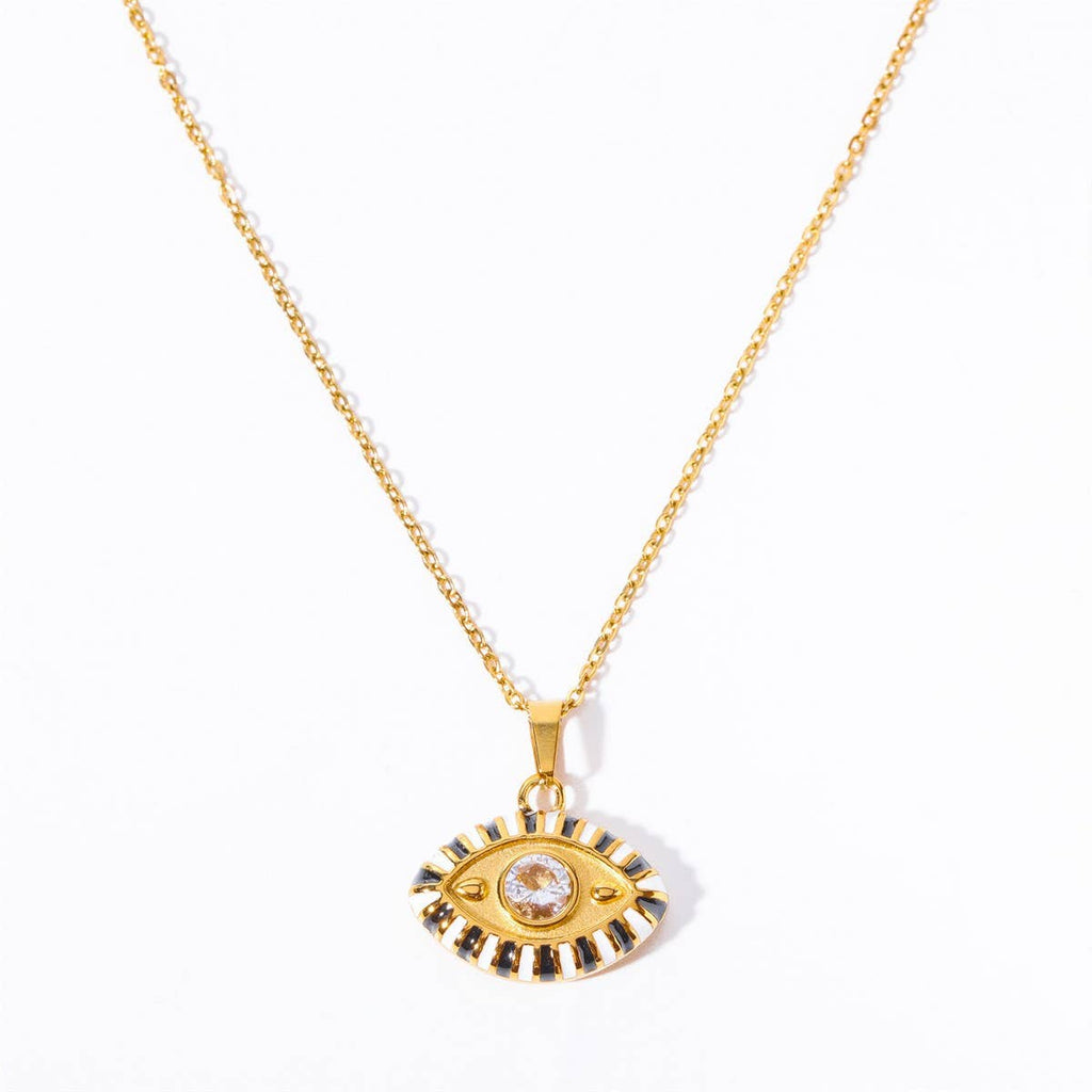 Ins Style Colorful Evil Eye Pendant Necklace_CWAJE05672